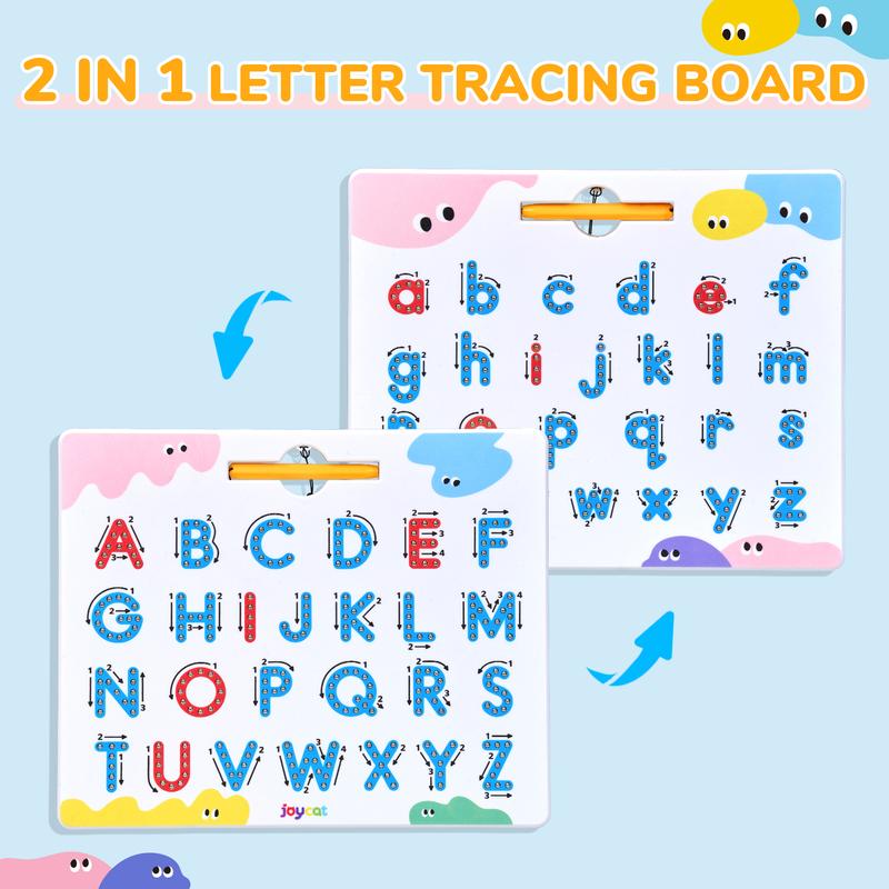 Magnetic Tracing Board (ABC + Numbers, 2-in-1 Learning Tool)