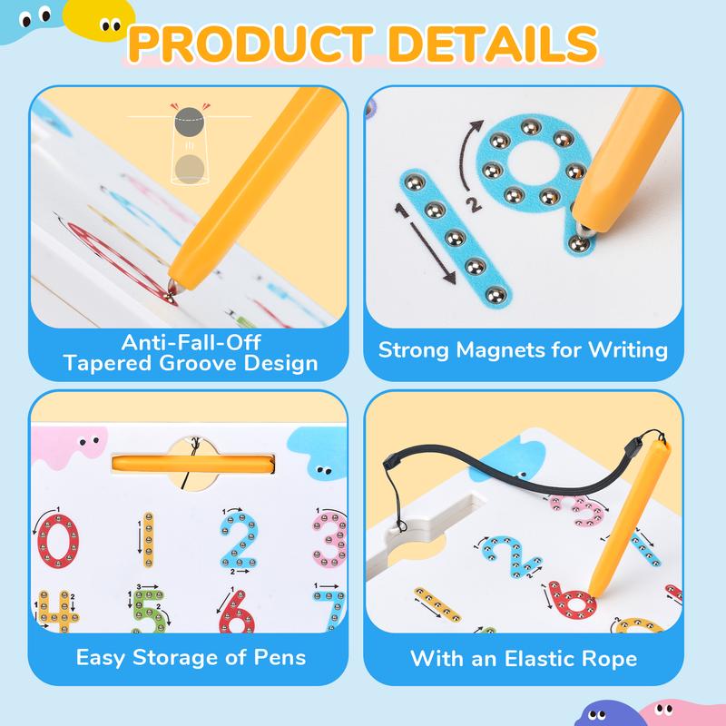 Magnetic Tracing Board (ABC + Numbers, 2-in-1 Learning Tool)