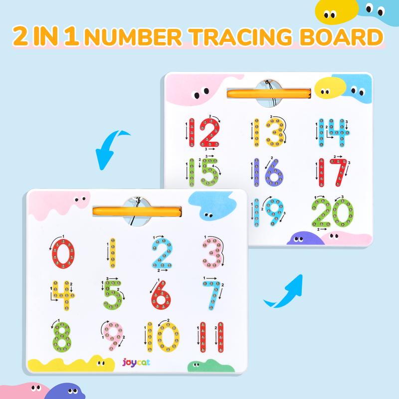 Magnetic Tracing Board (ABC + Numbers, 2-in-1 Learning Tool)
