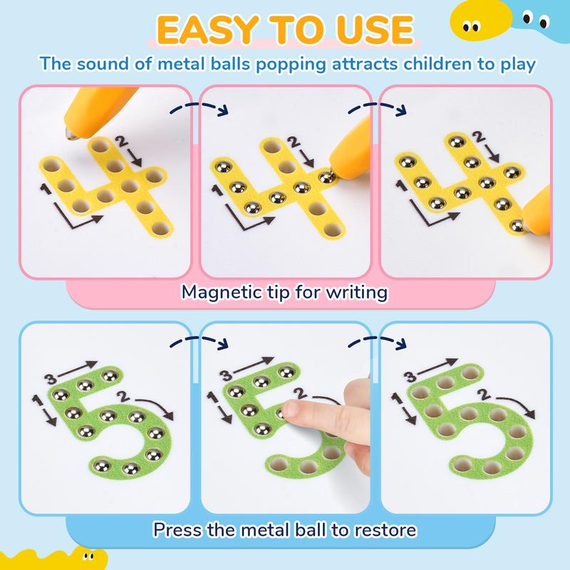 Magnetic Tracing Board (ABC + Numbers, 2-in-1 Learning Tool)