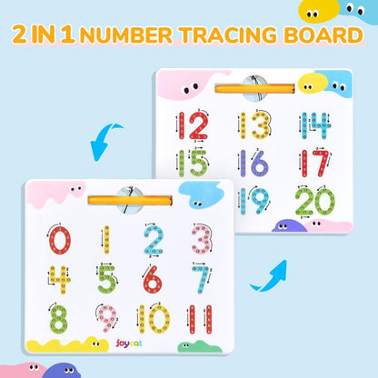 Magnetic Tracing Board (ABC + Numbers, 2-in-1 Learning Tool)